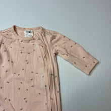 Load image into Gallery viewer, Girls Target, floral stretchy organic cotton blend zip romper, EUC, size 0000,  