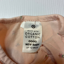 Load image into Gallery viewer, Girls Target, floral stretchy organic cotton blend zip romper, EUC, size 0000,  