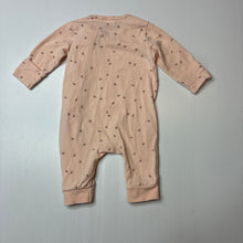 Load image into Gallery viewer, Girls Target, floral stretchy organic cotton blend zip romper, EUC, size 0000,  
