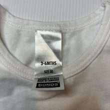 Load image into Gallery viewer, Unisex Bonds, white stretchy bodysuit romper, EUC, size 00,  