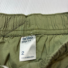Load image into Gallery viewer, Boys Anko, lightweight cotton shorts, elasticated, crocodiles, EUC, size 2,  