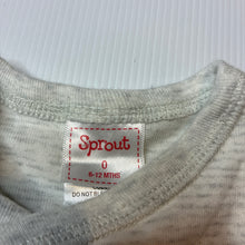 Load image into Gallery viewer, Unisex Sprout, soft feel embroidered cotton romper, EUC, size 0,  
