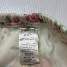 Load image into Gallery viewer, Girls Little Beginnings, floral cotton, fleece footed leggings / bottoms, EUC, size 0,  