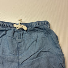 Load image into Gallery viewer, Girls Dymples, blue chambray cotton shorts, elasticated, GUC, size 1,  