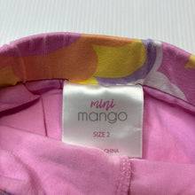 Load image into Gallery viewer, Girls Mango, colourful stretchy skirt, built-in shorts, EUC, size 2,  