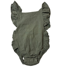 Load image into Gallery viewer, Girls khaki, cotton summer romper, EUC, size 2,  