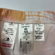Load image into Gallery viewer, Girls Carters, tie dyed cotton shorts, elasticated, EUC, size 4,  