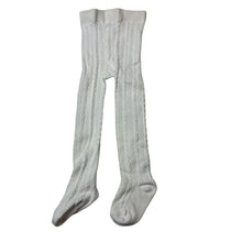 Load image into Gallery viewer, Girls white, stretchy tights / stockings, GUC, size 1-2,  