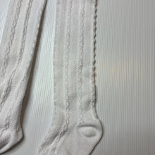 Load image into Gallery viewer, Girls white, stretchy tights / stockings, GUC, size 1-2,  