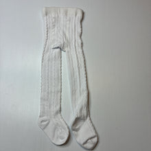 Load image into Gallery viewer, Girls white, stretchy tights / stockings, GUC, size 1-2,  