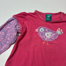 Load image into Gallery viewer, Girls Pumpkin Patch, long sleeve tee / top, applique bird, FUC, size 0,  