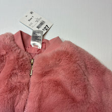 Load image into Gallery viewer, Girls Anko, lined pink faux fur jacket / coat, NEW, size 1,  