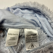 Load image into Gallery viewer, Unisex Baby Berry, fleece zip coverall / romper, GUC, size 0000,  