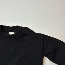 Load image into Gallery viewer, Unisex Baby Berry, black fleece lined sweater / jumper, EUC, size 0,  