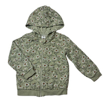Load image into Gallery viewer, Girls Target, floral fleece lined zip hoodie sweater, EUC, size 2,  