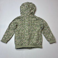 Load image into Gallery viewer, Girls Target, floral fleece lined zip hoodie sweater, EUC, size 2,  
