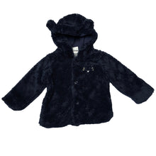 Load image into Gallery viewer, Unisex Sprout, cotton lined faux fur hooded sweater, EUC, size 0,  