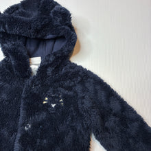 Load image into Gallery viewer, Unisex Sprout, cotton lined faux fur hooded sweater, EUC, size 0,  