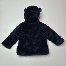 Load image into Gallery viewer, Unisex Sprout, cotton lined faux fur hooded sweater, EUC, size 0,  