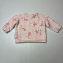 Load image into Gallery viewer, Girls Disney, Minnie Mouse quilted cotton sweater / jumper, EUC, size 0,  
