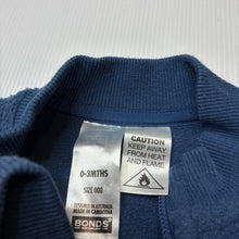 Load image into Gallery viewer, Unisex Bonds, blue teddy fleece zippy coverall / romper, GUC, size 000,  