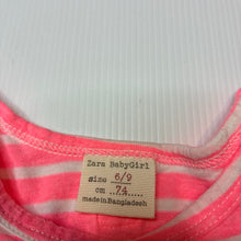 Load image into Gallery viewer, Girls Zara, striped soft feel summer dress, EUC, size 0, L: 36cm
