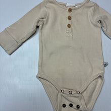 Load image into Gallery viewer, Boys Jack &amp; Milly, ribbed organic cotton blend henley romper, light  mark on chest, FUC, size 000,  