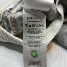 Load image into Gallery viewer, Unisex purebaby, organic cotton / wool knit overalls, GUC, size 000,  