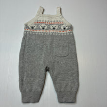 Load image into Gallery viewer, Unisex purebaby, organic cotton / wool knit overalls, GUC, size 000,  
