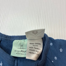 Load image into Gallery viewer, Unisex ergoPouch, 1.0 Tog organic cotton / bamboo zip sleepsuit, EUC, size 0000,  