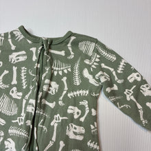 Load image into Gallery viewer, Boys Dymples, organic cotton zip coverall / romper, dinosaurs, GUC, size 00,  