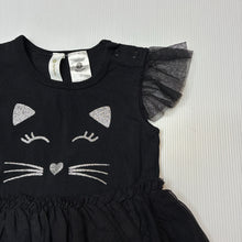 Load image into Gallery viewer, Girls Dymples, black cat tutu romper, EUC, size 0,  