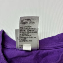 Load image into Gallery viewer, Unisex The Wiggles, purple cotton long sleeve tee / top, wash fade, FUC, size 2,  
