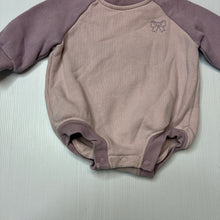 Load image into Gallery viewer, Girls Baby Berry, fleece lined sweater romper, FUC, size 00,  