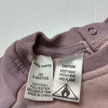 Load image into Gallery viewer, Girls Baby Berry, fleece lined sweater romper, FUC, size 00,  
