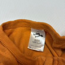 Load image into Gallery viewer, Unisex Baby Berry, orange pointelle cotton zip coverall / romper, GUC, size 0000,  