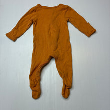 Load image into Gallery viewer, Unisex Baby Berry, orange pointelle cotton zip coverall / romper, GUC, size 0000,  