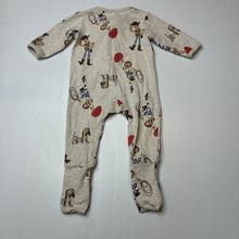 Load image into Gallery viewer, Unisex Disney, TOY STORY zip coverall / romper, EUC, size 0000,  