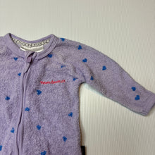 Load image into Gallery viewer, Girls Bonds, terry zip wondersuit / zippy / romper, GUC, size 0000,  