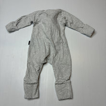 Load image into Gallery viewer, Unisex Bonds, striped zip wondersuit / zippy / romper, GUC, size 0000,  