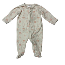 Load image into Gallery viewer, Girls Target, ribbed organic cotton blend zip coverall / romper, GUC, size 000,  