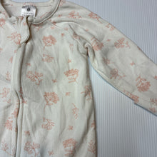 Load image into Gallery viewer, Girls Target, ribbed organic cotton blend zip coverall / romper, GUC, size 000,  
