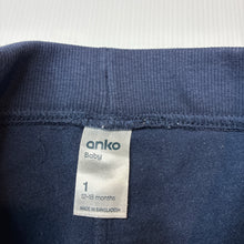 Load image into Gallery viewer, Unisex Anko, fleece lined track pants, elasticated, GUC, size 1,  