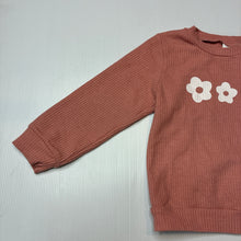 Load image into Gallery viewer, Girls pink, lightweight waffle long sleeve top, EUC, size 2,  