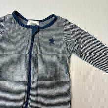 Load image into Gallery viewer, Unisex 4 Baby, striped stretchy zip coverall / romper, GUC, size 00,  