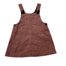 Load image into Gallery viewer, Girls NUTMEG, corduroy cotton overalls dress / pinafore, GUC, size 2-3, L: 46cm
