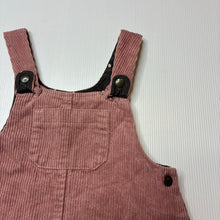 Load image into Gallery viewer, Girls NUTMEG, corduroy cotton overalls dress / pinafore, GUC, size 2-3, L: 46cm