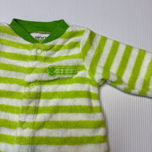 Load image into Gallery viewer, Unisex Carters, terry coverall / romper, frog, EUC, size 0000,  