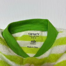 Load image into Gallery viewer, Unisex Carters, terry coverall / romper, frog, EUC, size 0000,  