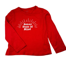 Load image into Gallery viewer, Girls Favourites, red cotton long sleeve tee / top, GUC, size 7,  